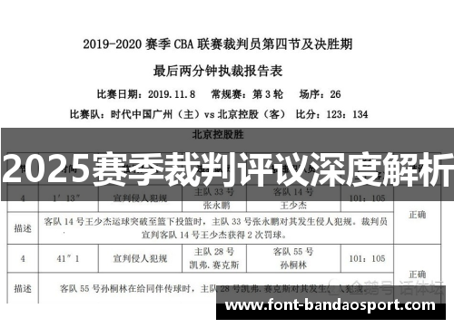 2025赛季裁判评议深度解析