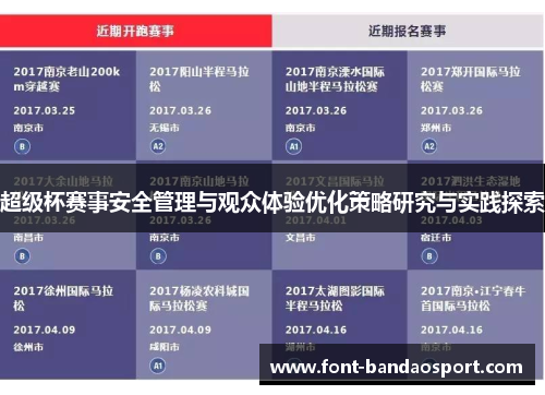 超级杯赛事安全管理与观众体验优化策略研究与实践探索 超级杯赛事安全管理与观众体验优化策略研究与实践探索